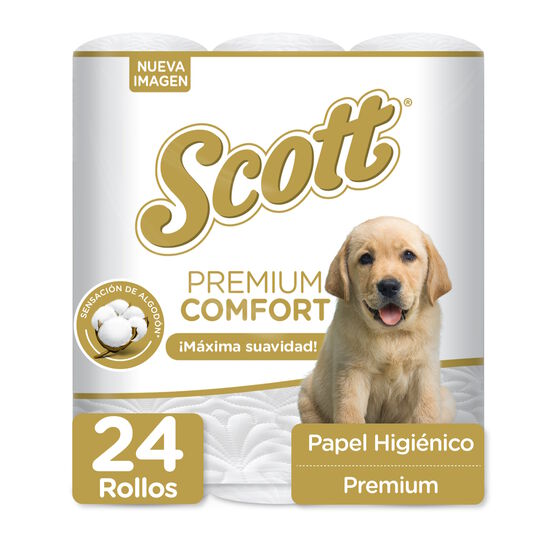 Papel Higiénico Scott Premium Comfort Triple Hoja 24 Rollos